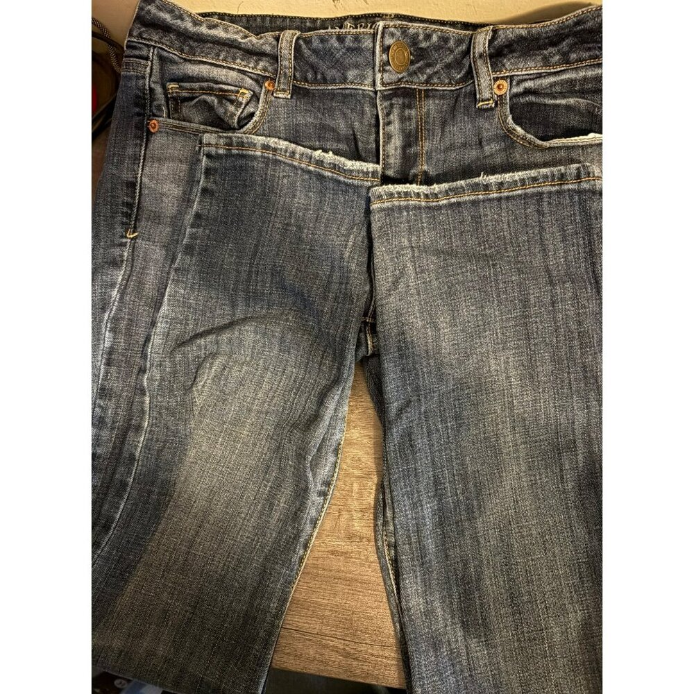 American Eagle Outfitters Womens Skinny Stretch Jeans Size 10 Short Dark Wash